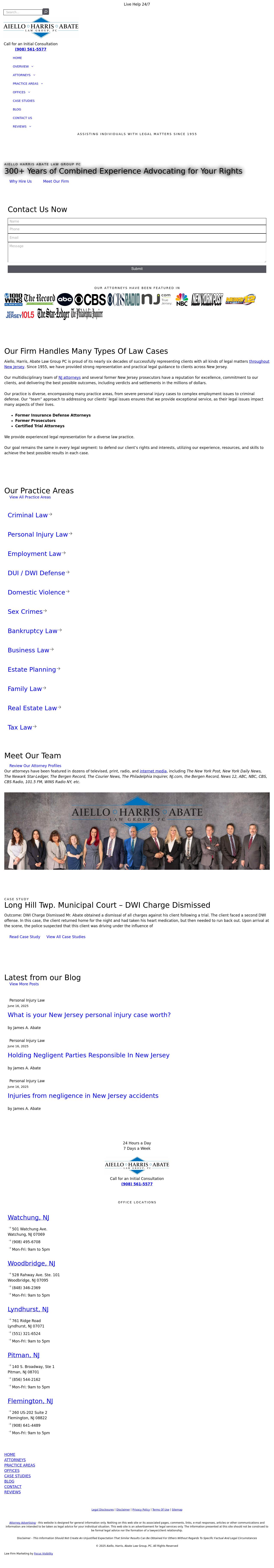 Aiello, Harris, Marth, Tunnero, Pastor & Schiffman, PC Attorneys At Law - Newark NJ Lawyers