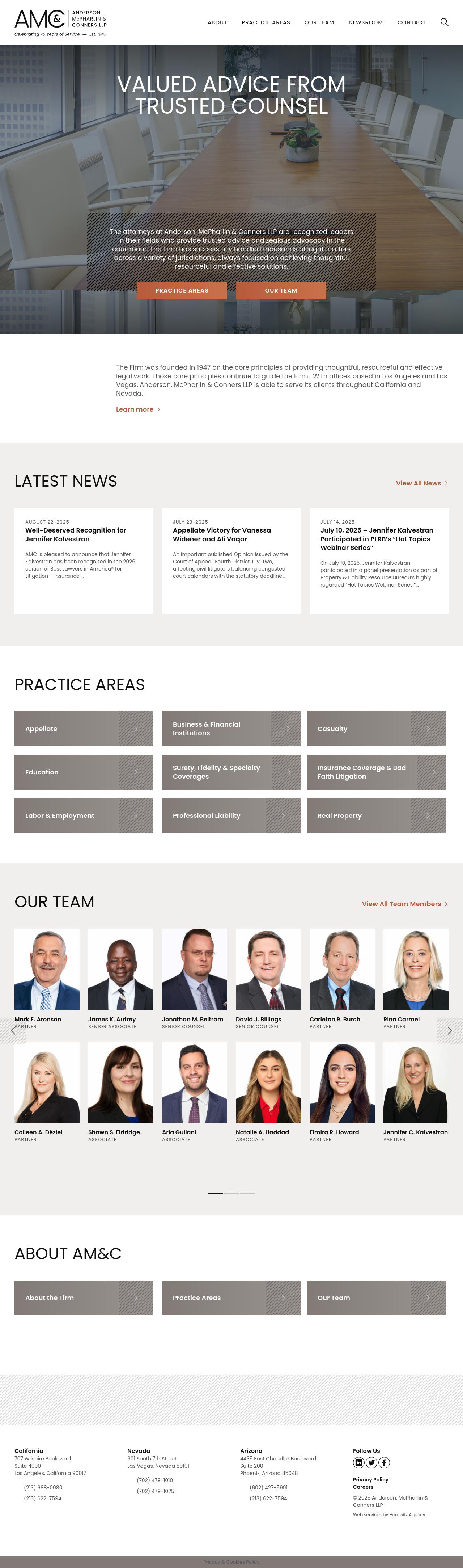 Anderson, McPharlin & Conners, LLP - Las Vegas NV Lawyers