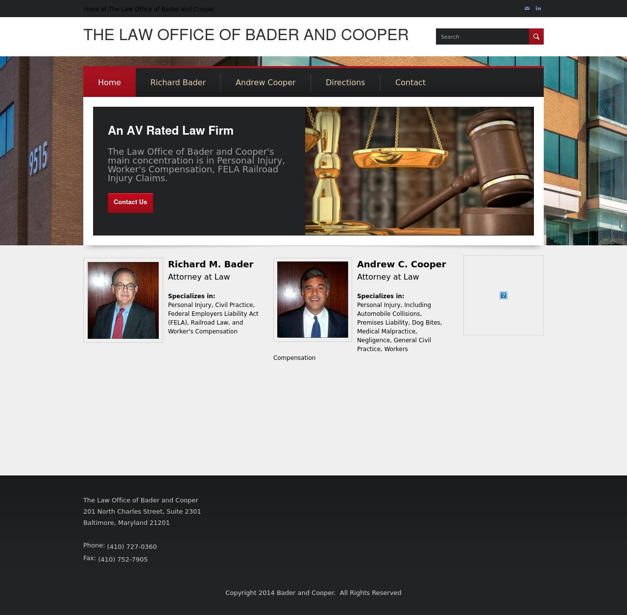Bader & Cooper - Baltimore MD Lawyers