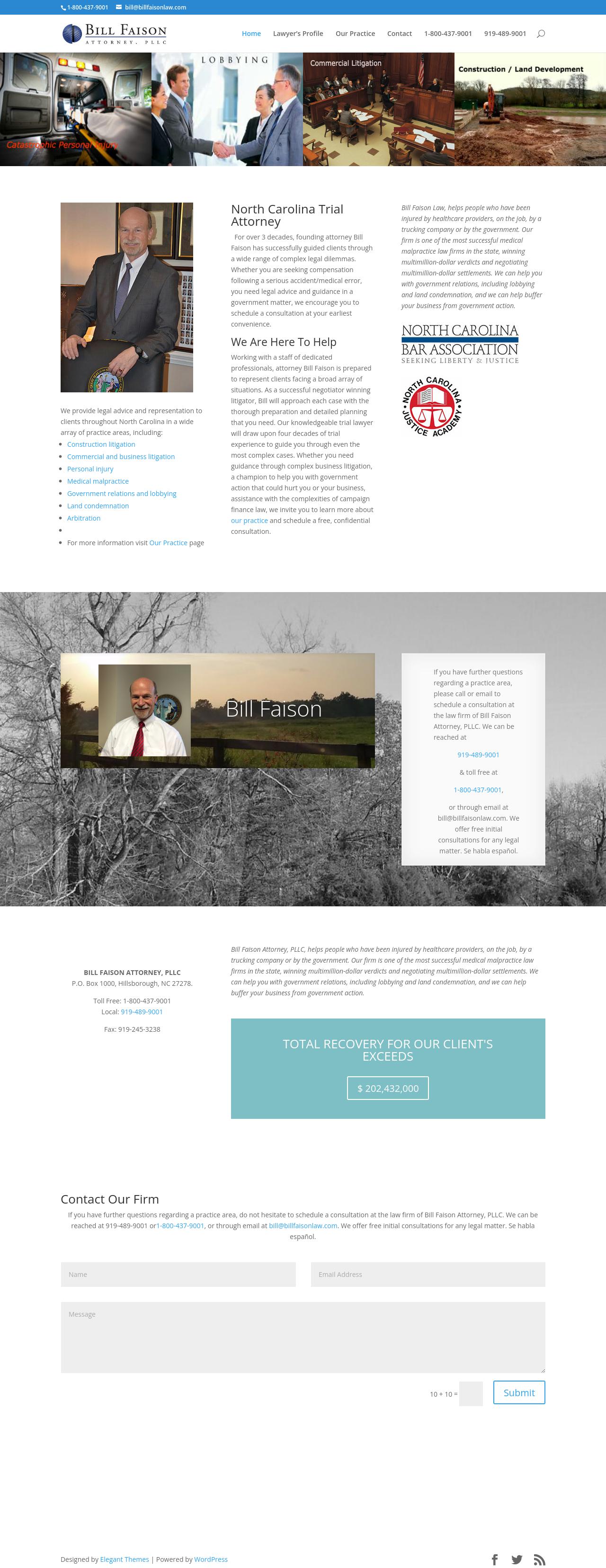 Bill Faison Attorney, PLLC - Durham NC Lawyers