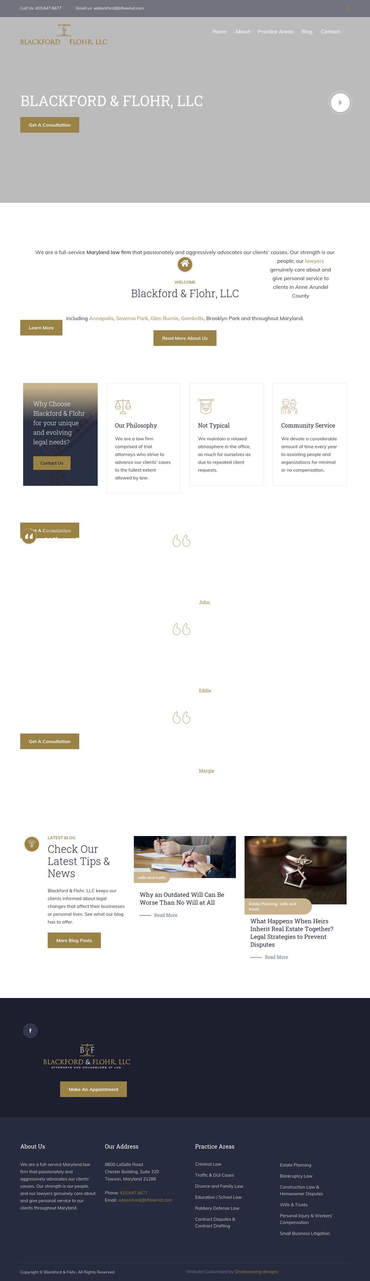 Blackford & Flohr, LLC - Towson MD Lawyers