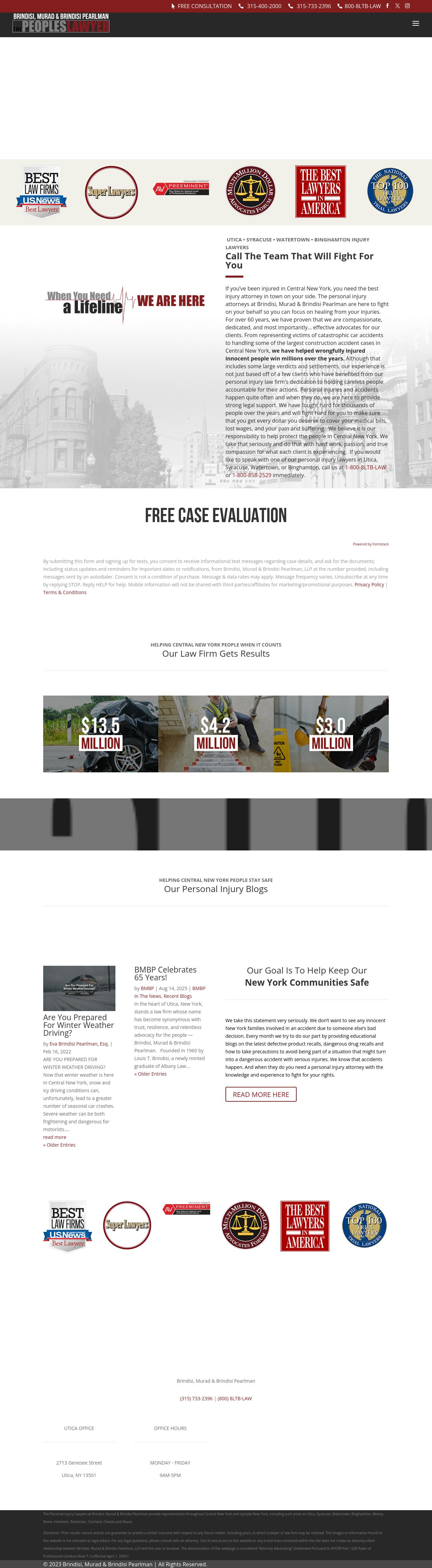 Brindisi, Murad, Brindisi & Pearlman, LLP - Utica NY Lawyers