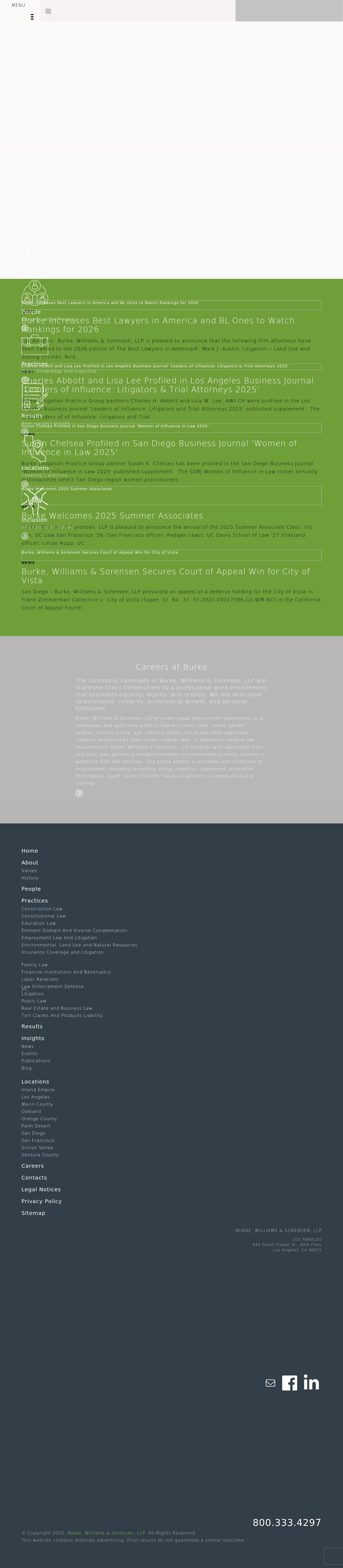 Burke, Williams & Sorensen, LLP - Los Angeles CA Lawyers