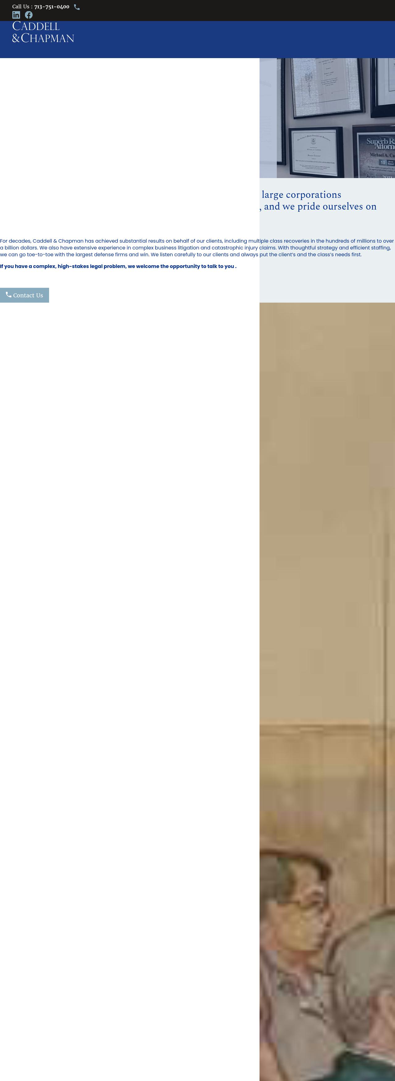 Caddell & Chapman, National Class Action & Complex Litigation - Houston TX Lawyers