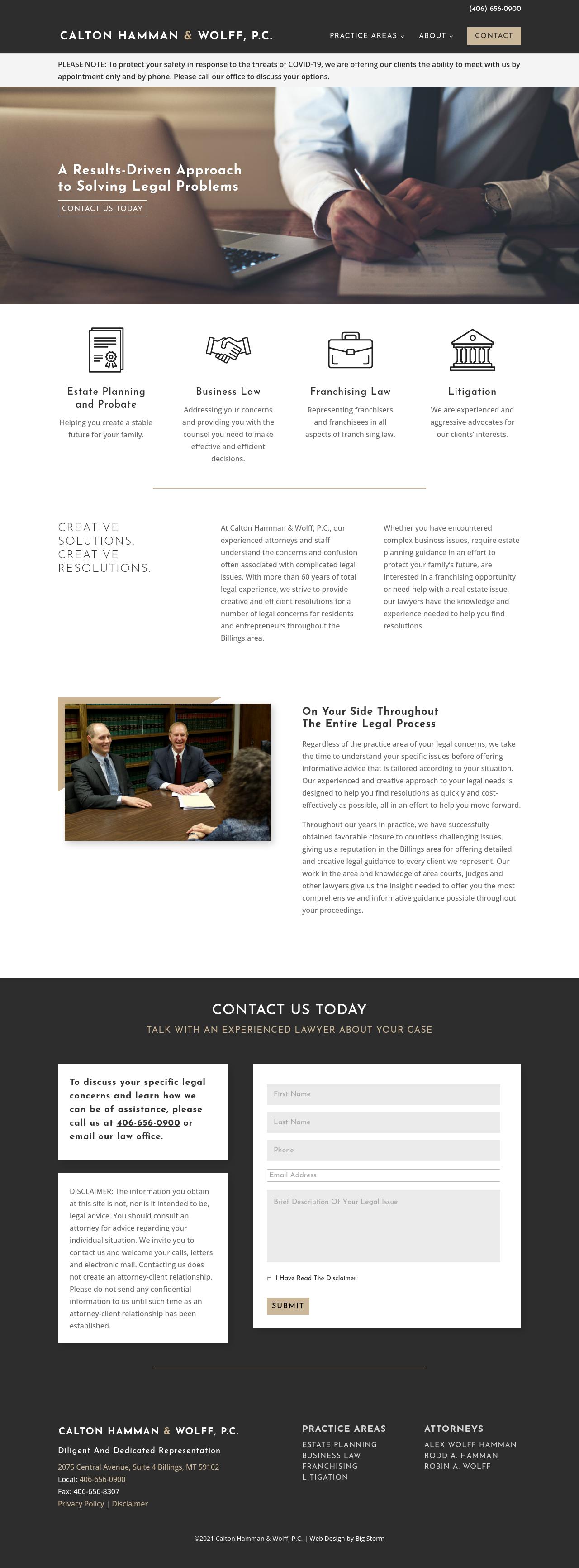 Calton Hamman & Wolff, P.C. - Billings MT Lawyers