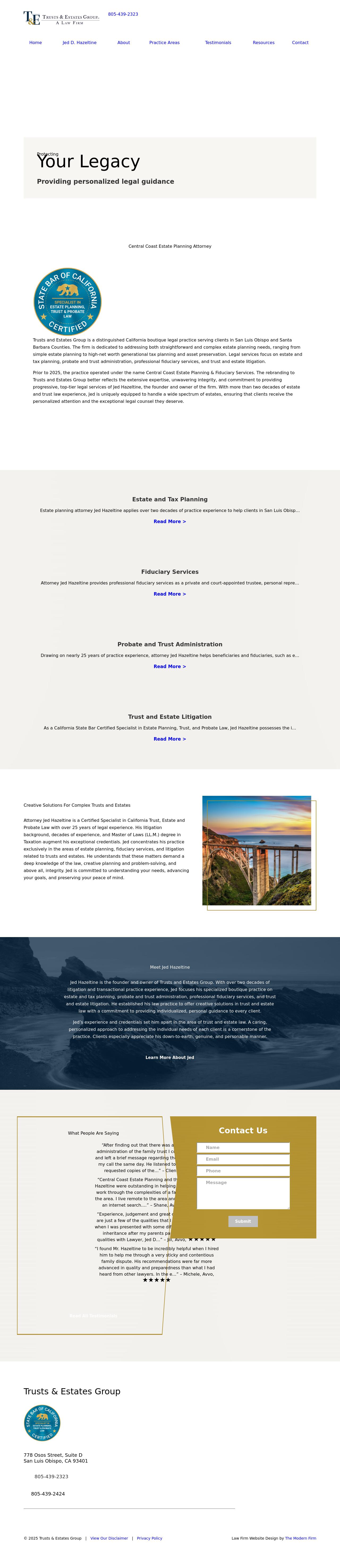 Central Coast Estate Planning & Fiduciary Services - San Luis Obispo CA Lawyers