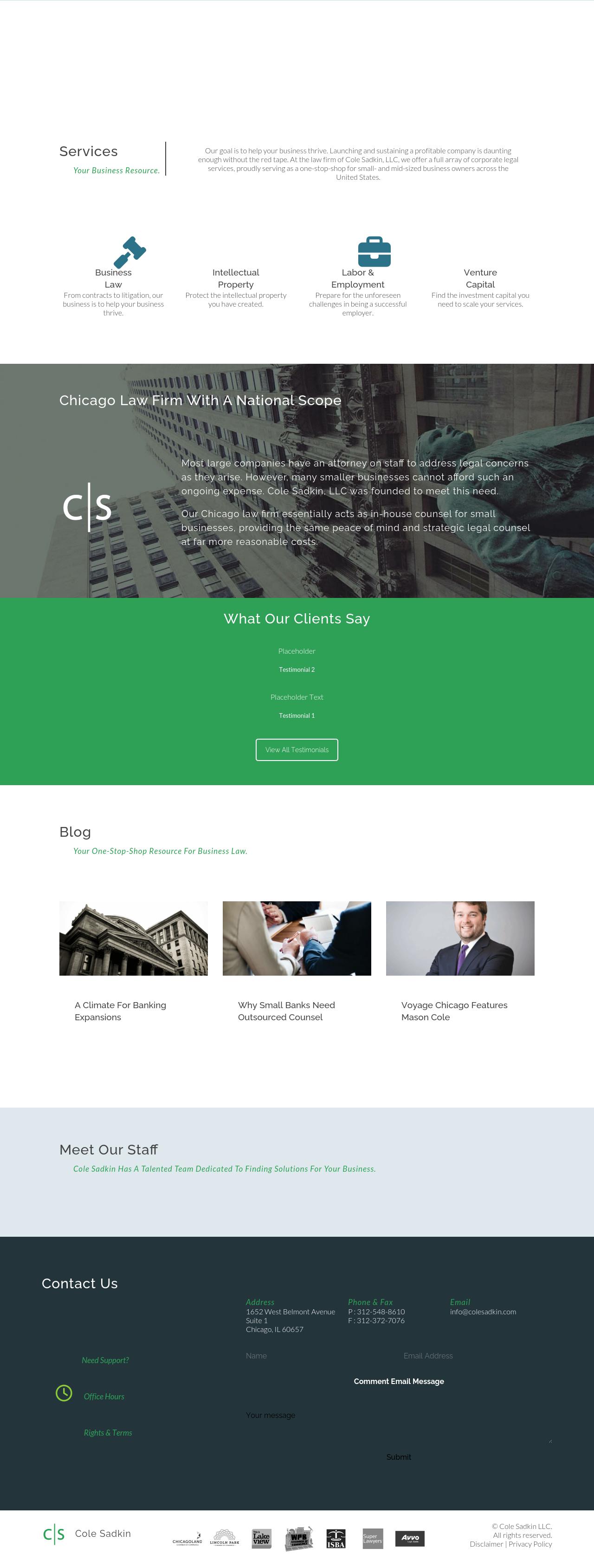 Cole Sadkin, LLC - Chicago IL Lawyers