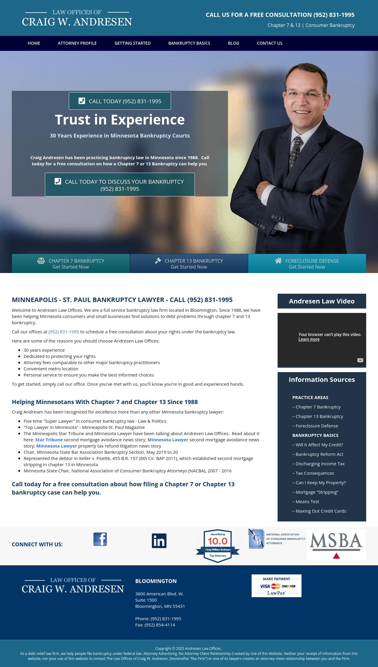 Craig W. Andresen - Bloomington MN Lawyers