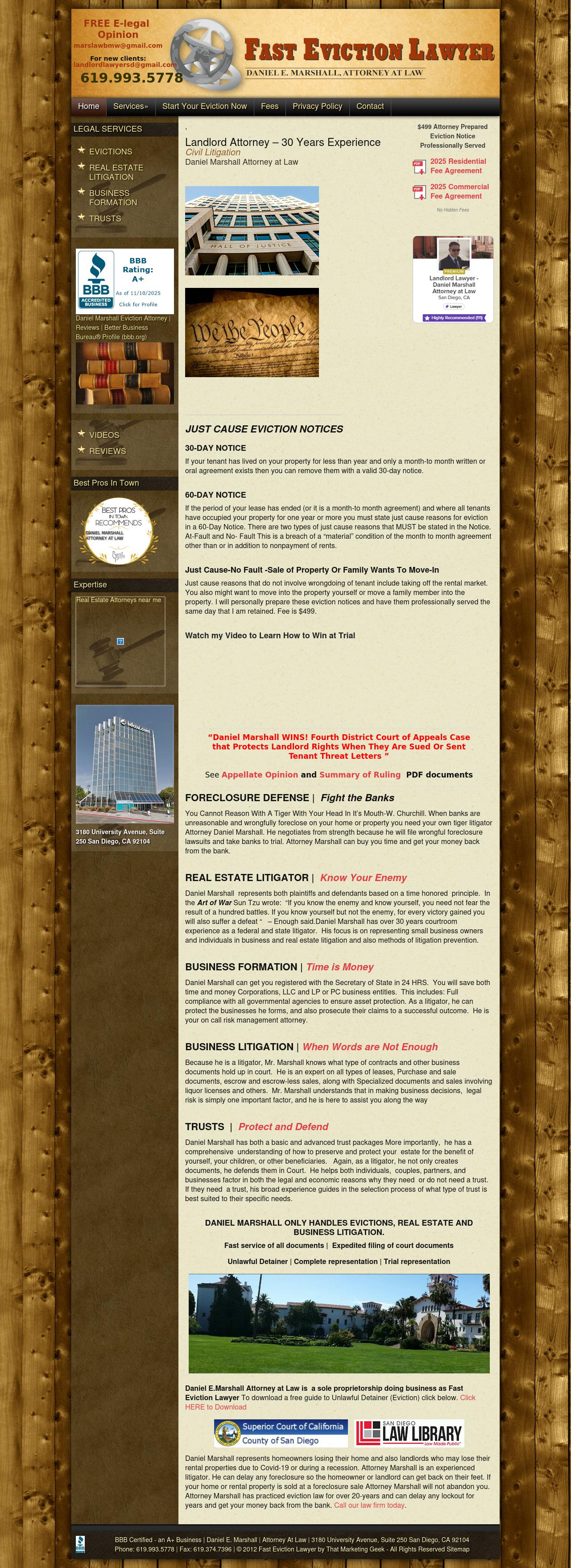 Daniel E. Marshall, Attorney at Law - San Diego CA Lawyers