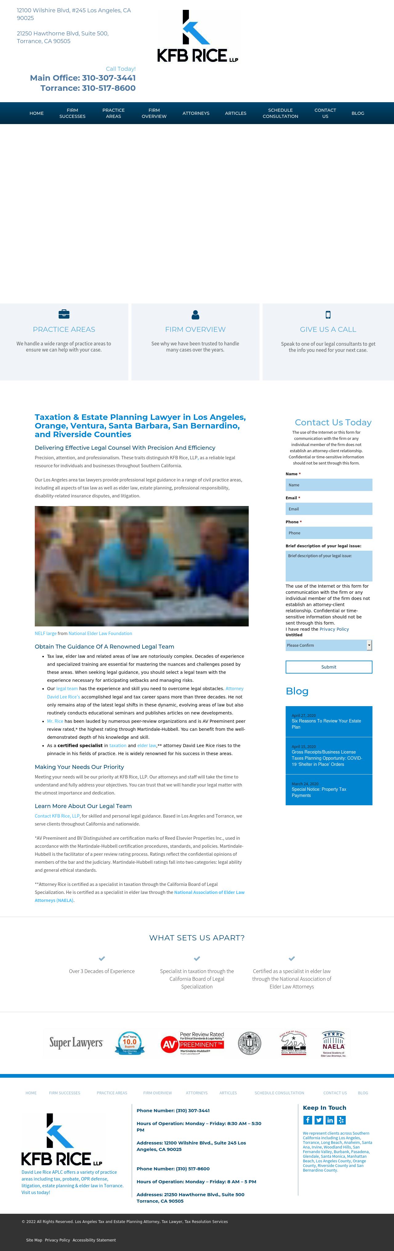 David Lee Rice, A Professional Law Corporation - Torrance CA Lawyers