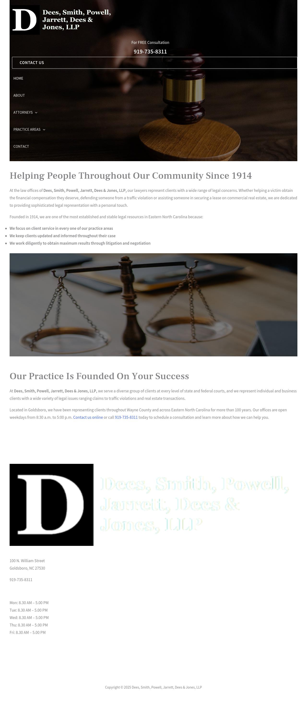 Dees, Smith, Powell, Jarrett, Dees & Jones, LLP - Goldsboro NC Lawyers