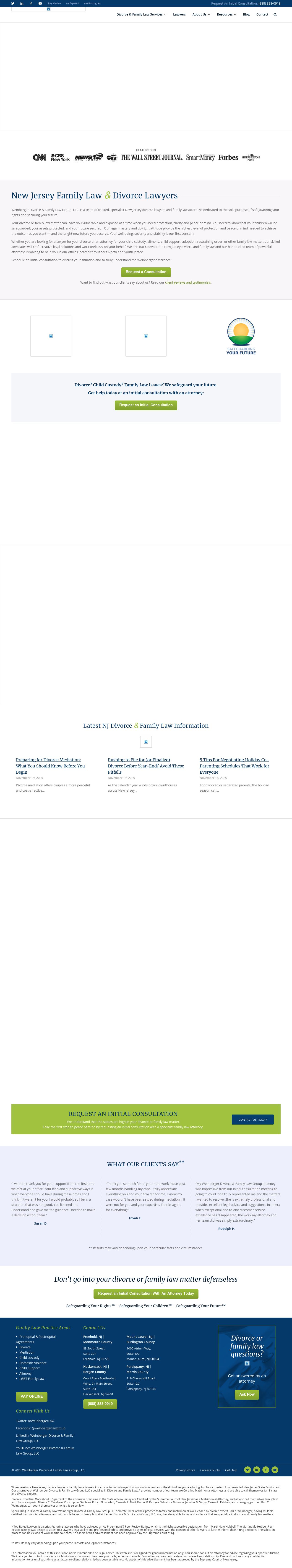 Weinberger Divorce & Family Law Group - Bedminster NJ Lawyers