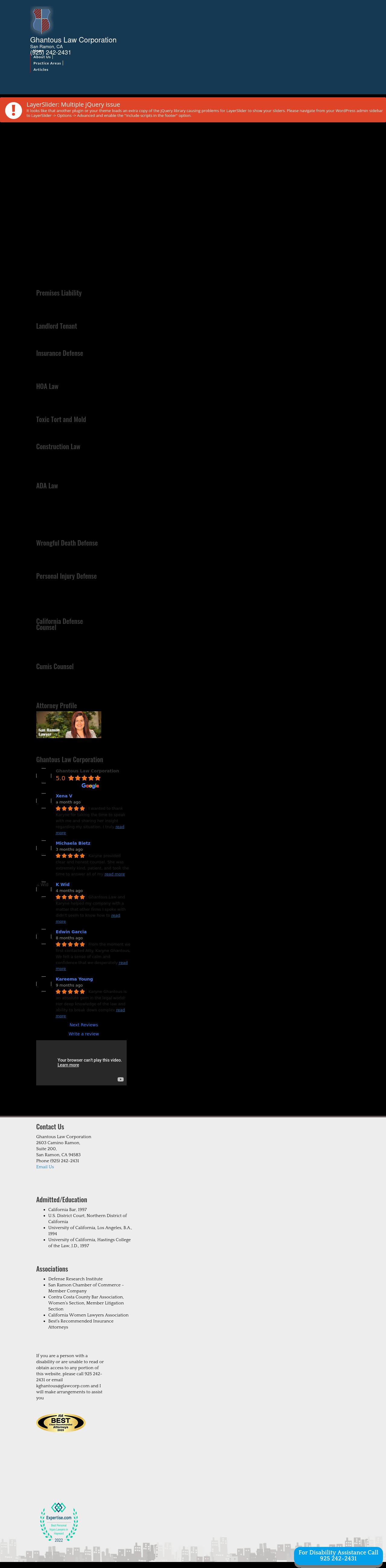 Ghantous Law Corporation - San Ramon CA Lawyers