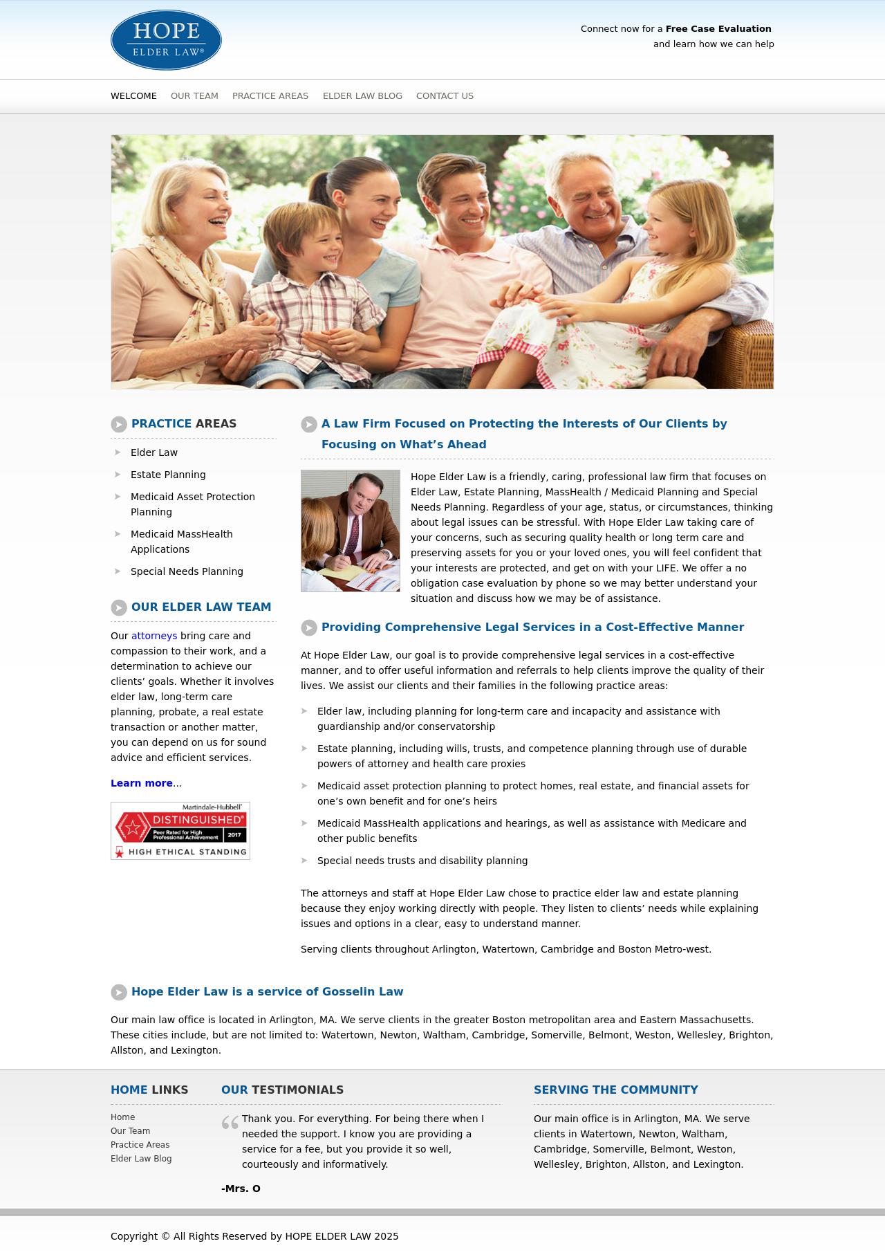 Hope Elder Law - Watertown MA Lawyers