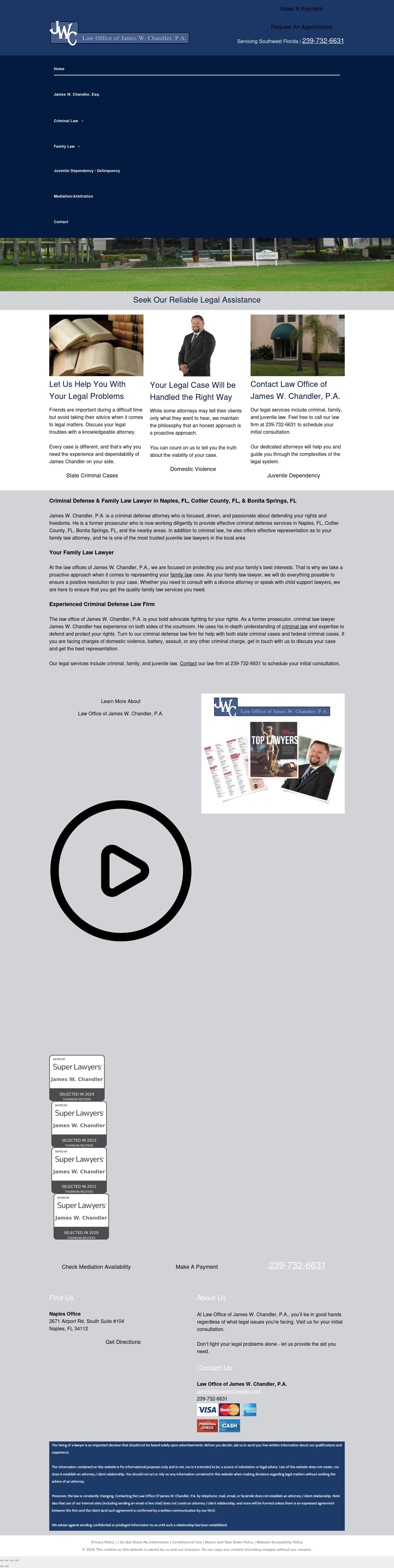 James W. Chandler Attorney at Law - Naples FL Lawyers