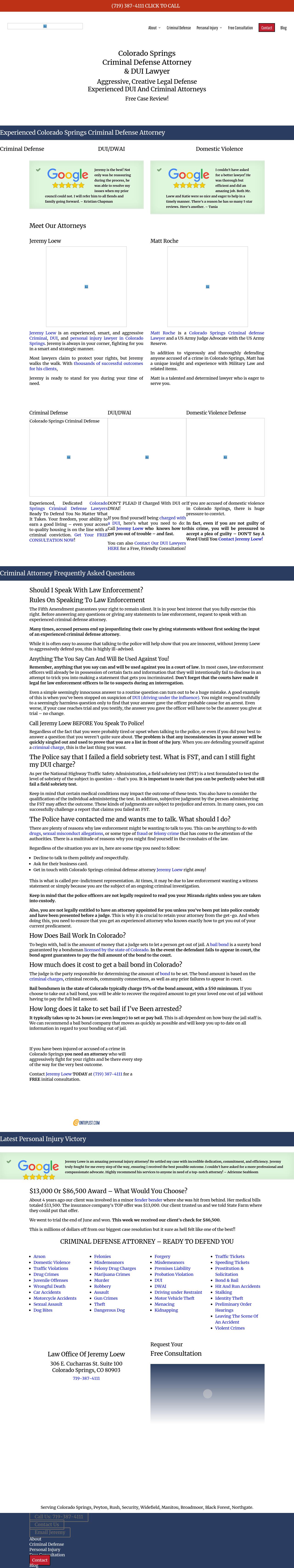 Law Office Of Jeremy Loew - Colorado Springs CO Lawyers