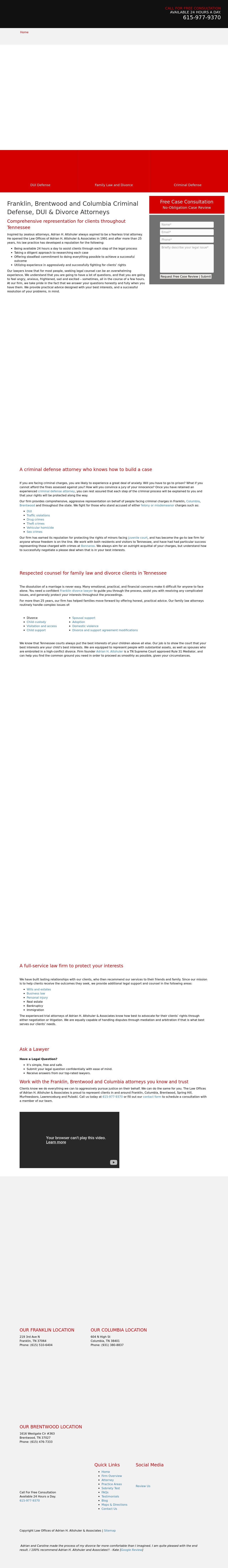 Law Offices of Adrian H. Altshuler & Associates - Brentwood TN Lawyers