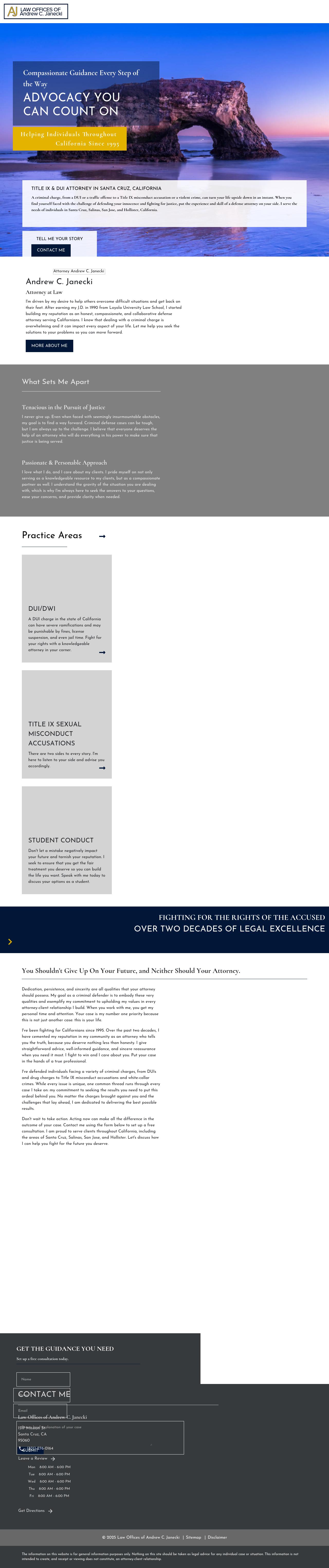 Law Offices of Andrew C. Janecki - Santa Cruz CA Lawyers