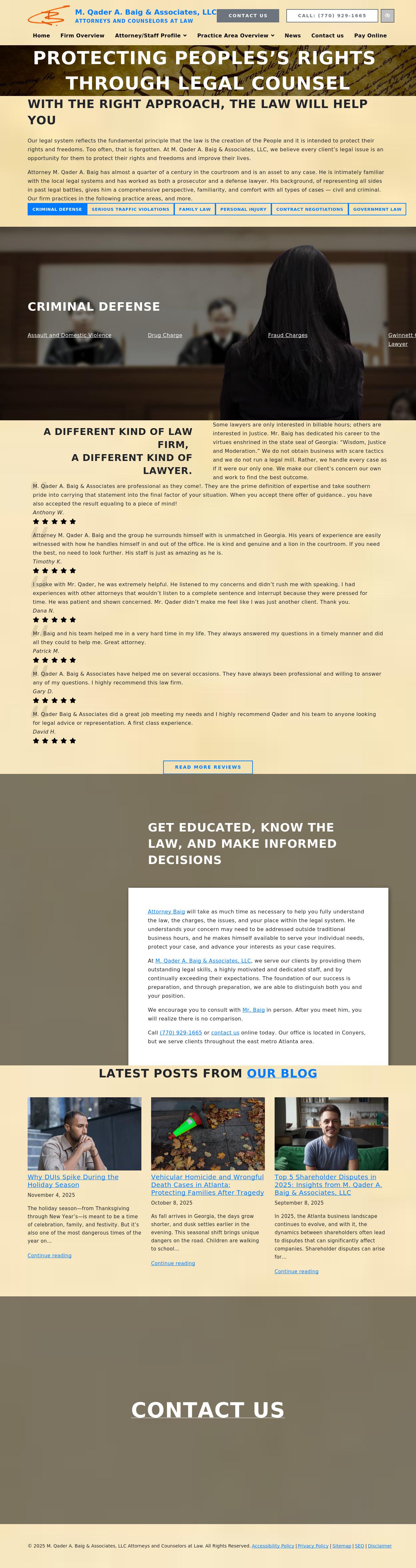 M. Qader A. Baig & Associates, LLC - Conyers GA Lawyers