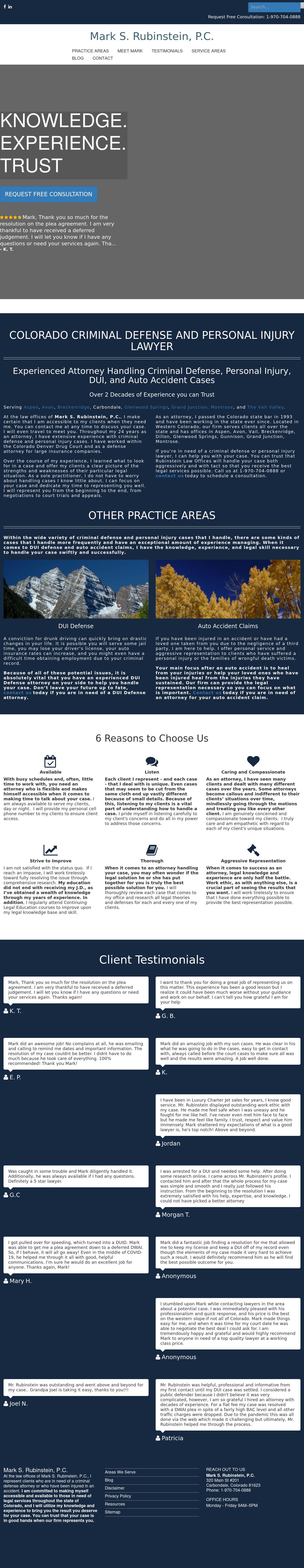 Mark S. Rubinstein, P.C. - Carbondale CO Lawyers