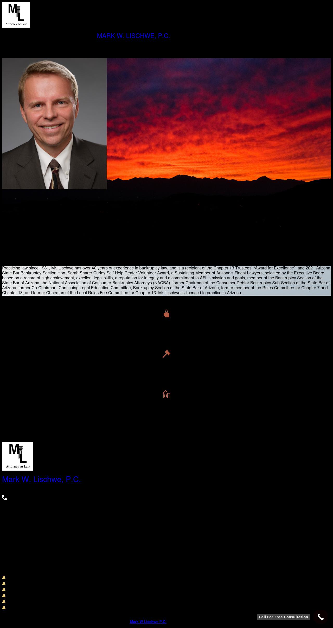 Mark W. Lischwe, P.C.  - Glendale AZ Lawyers