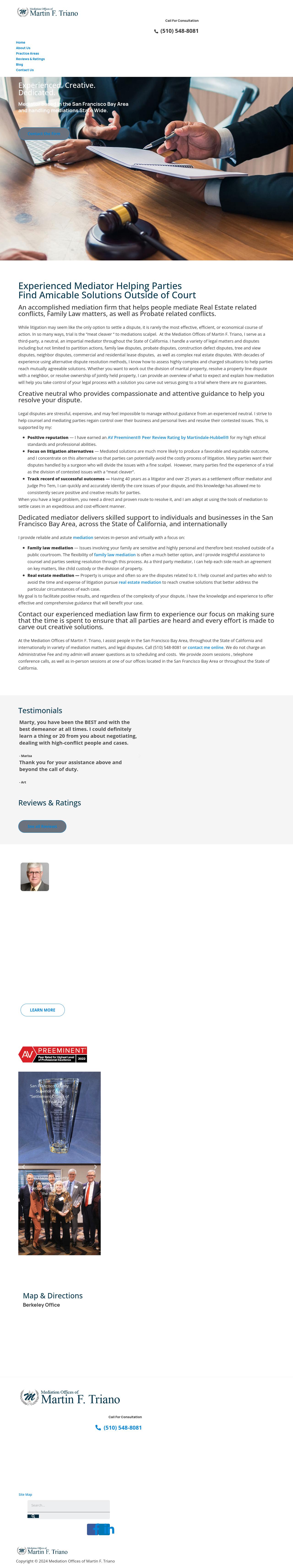 Mediation Offices of Martin F. Triano - Berkeley CA Lawyers
