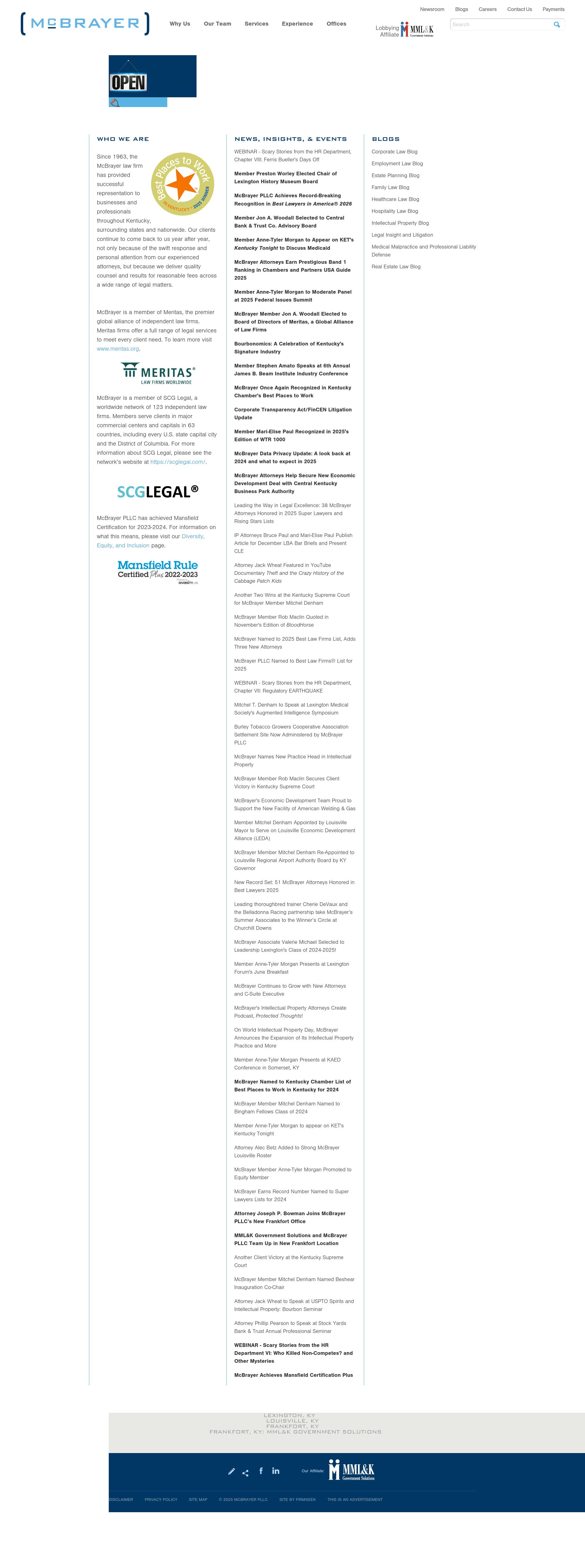 McBrayer, McGinnis, Leslie & Kirkland, PLLC - Washington DC Lawyers