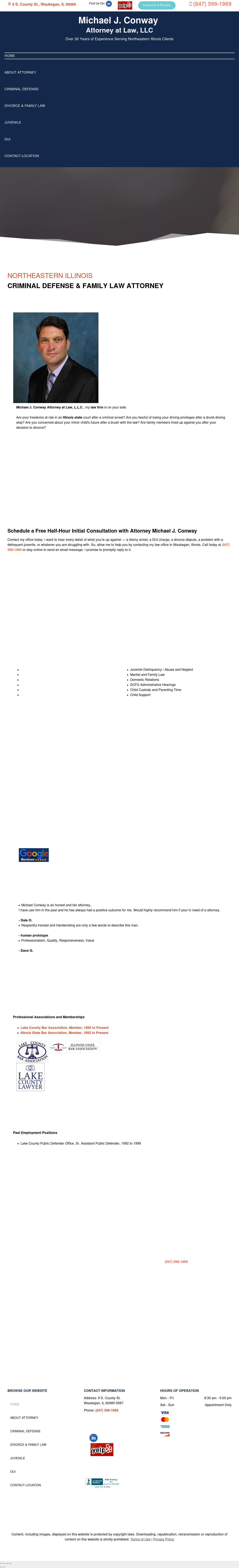 Michael J. Conway Attorney at Law, L.L.C. - Waukegan IL Lawyers