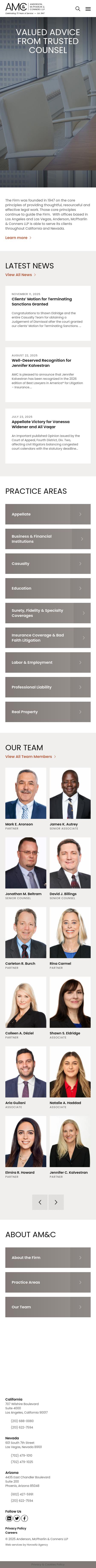 Anderson, McPharlin & Conners LLP - Los Angeles CA Lawyers