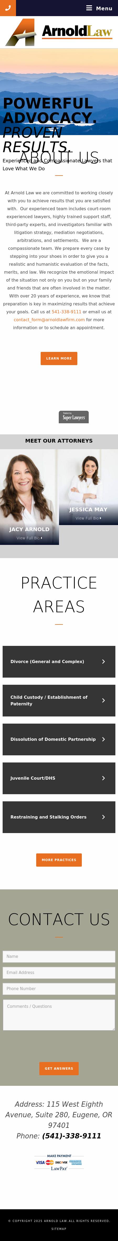 Arnold Law - Eugene OR Lawyers