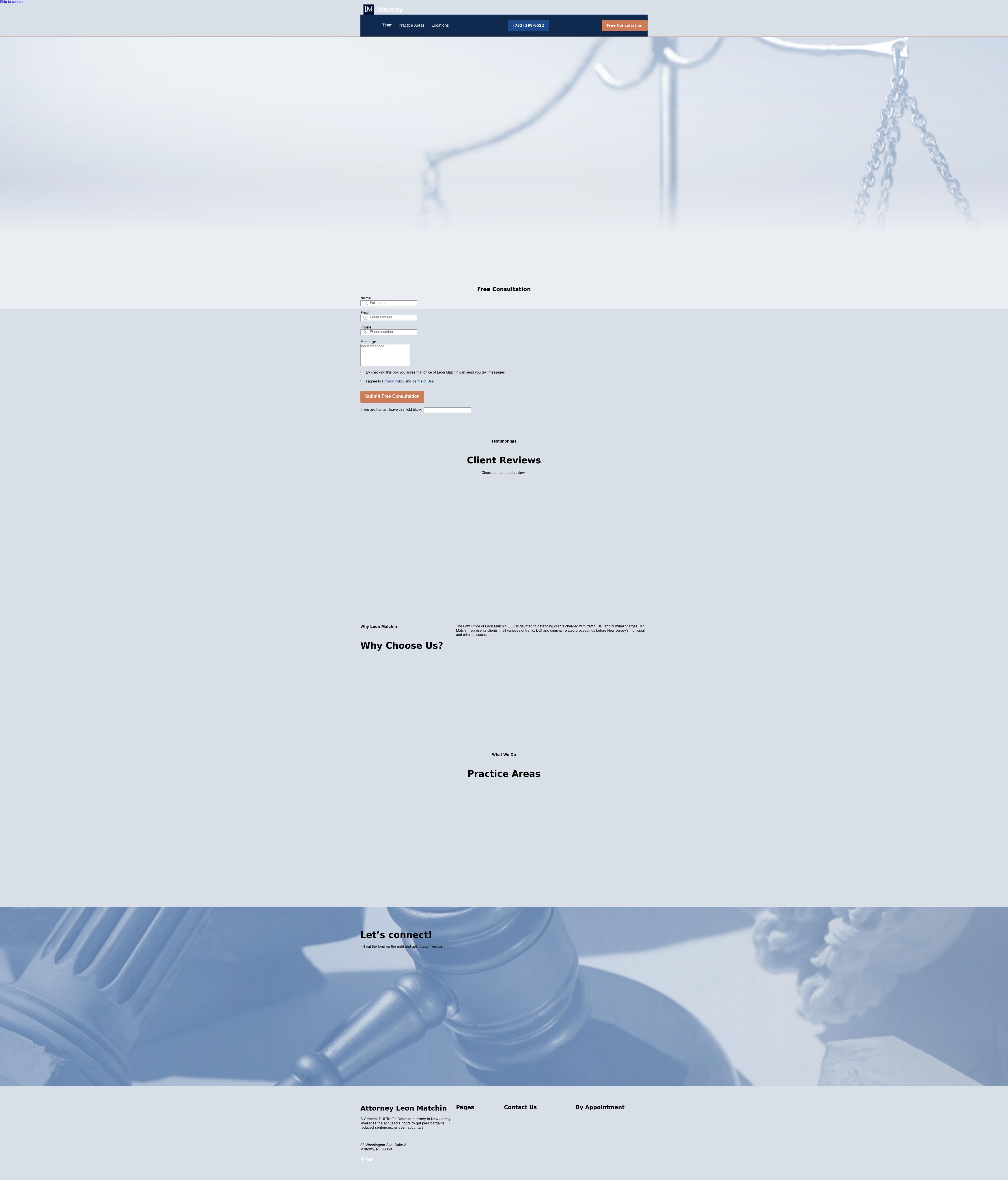 Attorney at Law Leon Matchin - Millstown NJ Lawyers