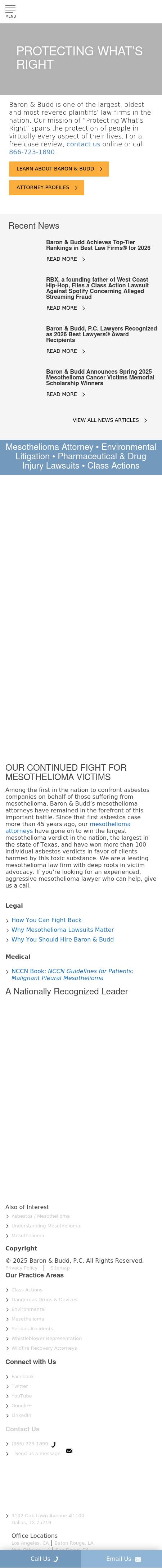 Baron & Budd PC - Baton Rouge LA Lawyers