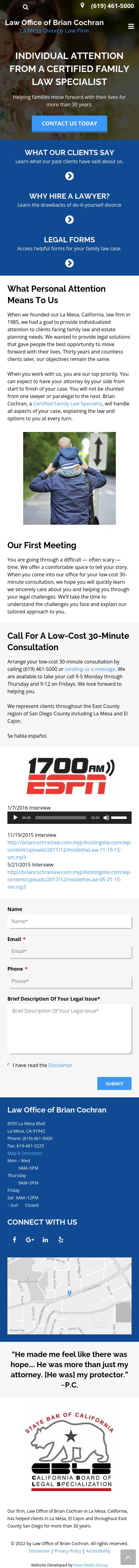 Brian Cochran Law Office - La Mesa CA Lawyers