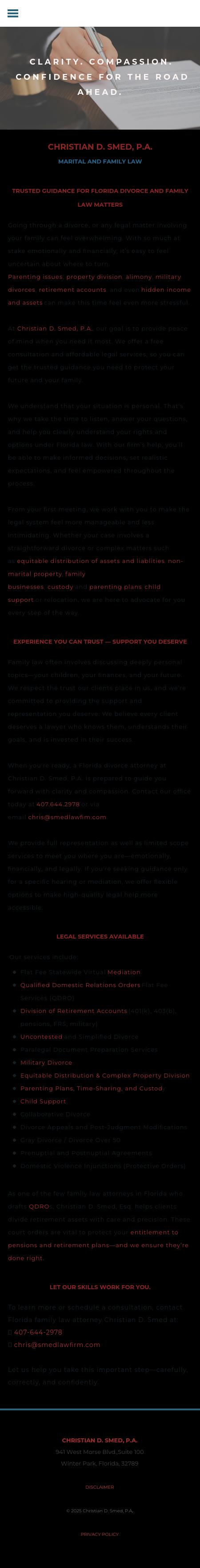 Christian D. Smed, P.A. - Winter Park FL Lawyers