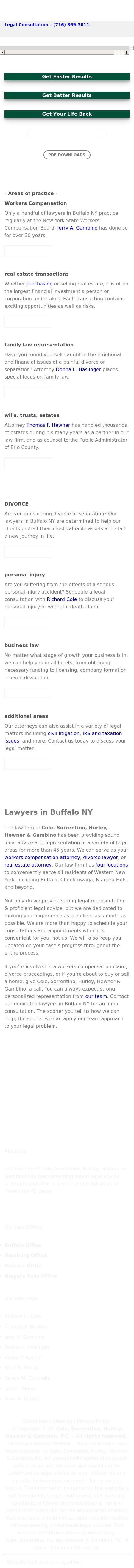 Cole, Sorrentino, Hurley, Hewner & Gambino, P.C. - Buffalo NY Lawyers