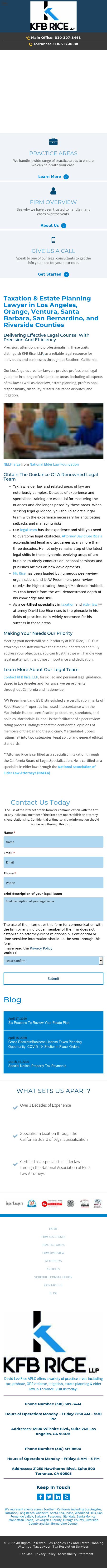 David Lee Rice, A Professional Law Corporation - Torrance CA Lawyers