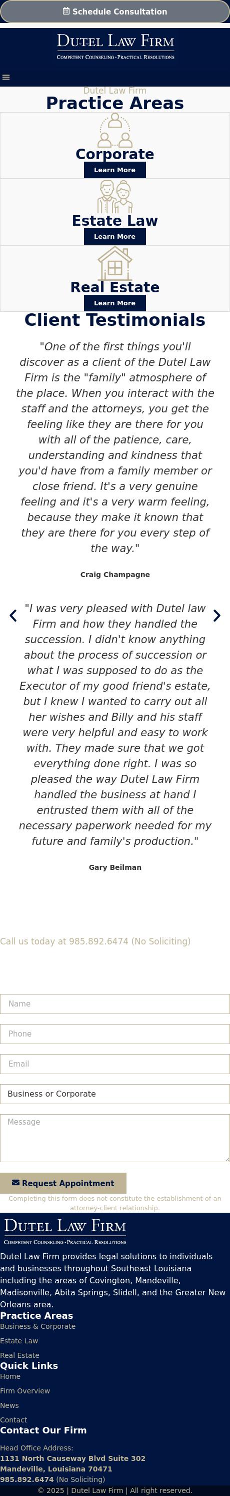 Dutel Law Firm - Mandeville LA Lawyers