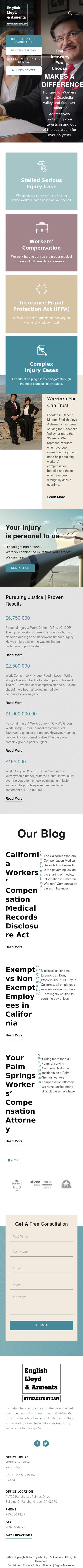 English Lloyd & Armenta - Rancho Mirage CA Lawyers