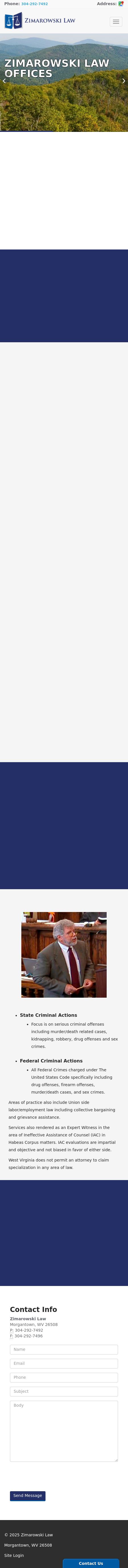 James B. Zimarowski Law Offices - Morgantown WV Lawyers