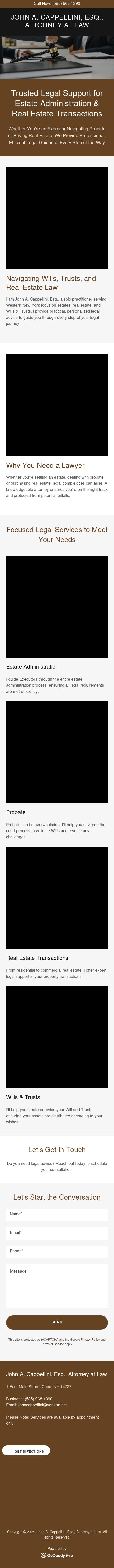 John A. Cappellini, Attorney at Law - Cuba NY Lawyers