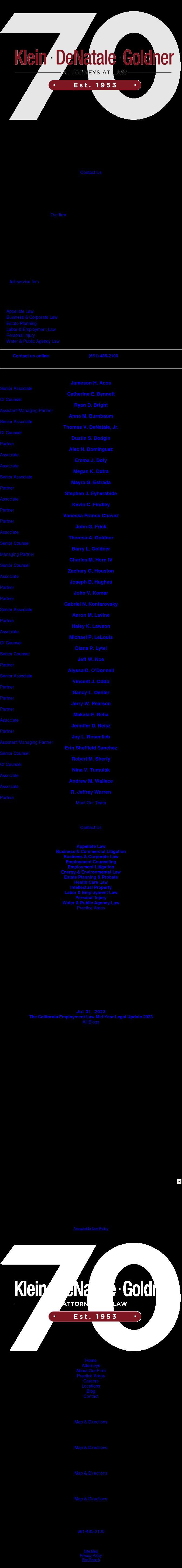 Klein DeNatale Goldner Cooper Rosenlieb & Kimball, LLP - San Diego CA Lawyers