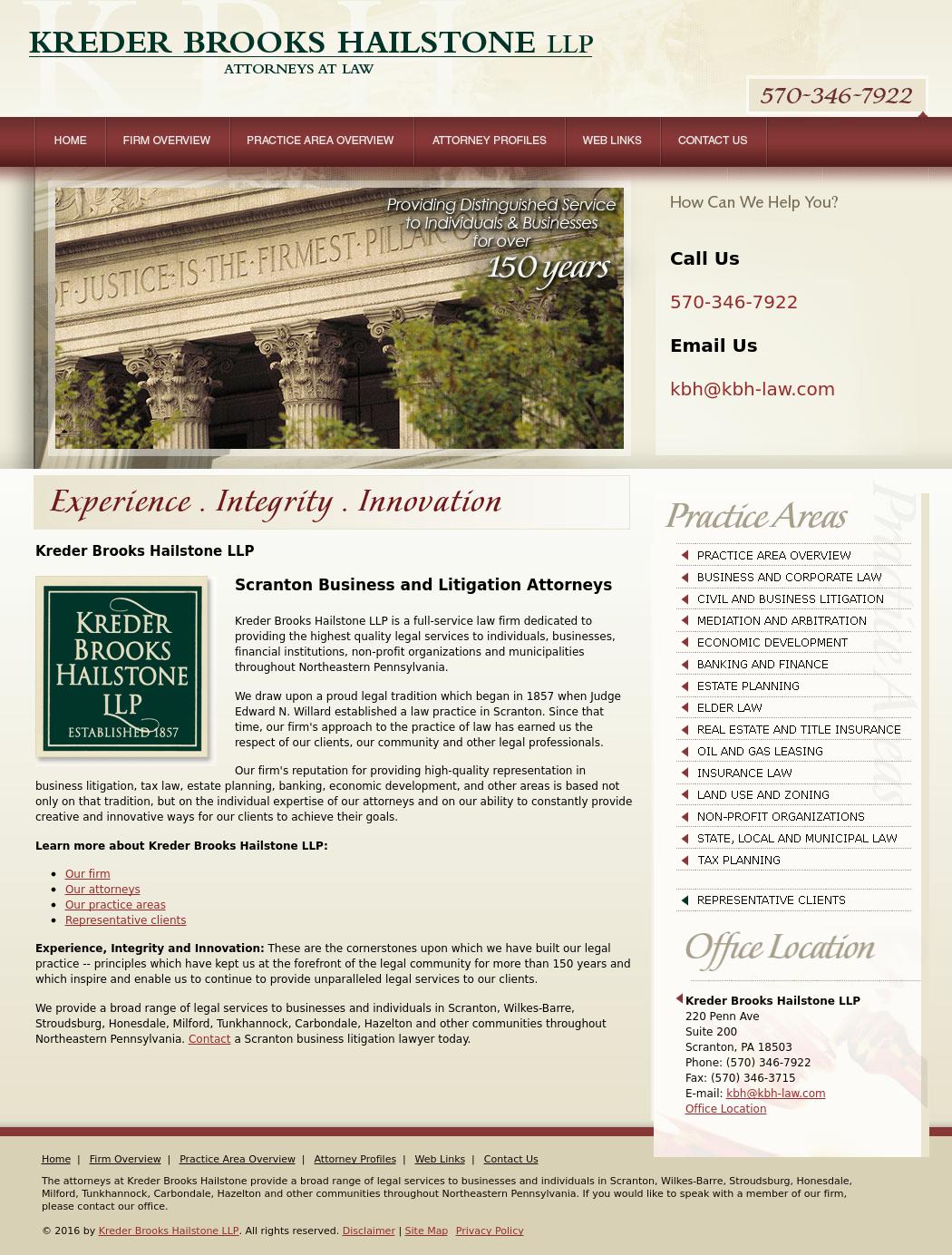 Kreder Brooks Hailstone LLP - Scranton PA Lawyers