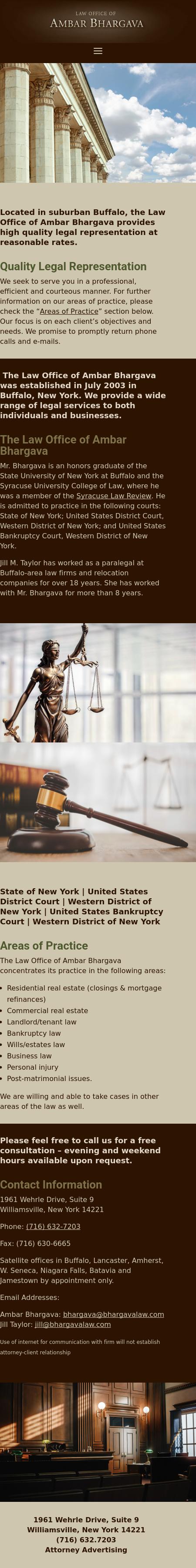 Law Office of Ambar Bhargava - Williamsville NY Lawyers