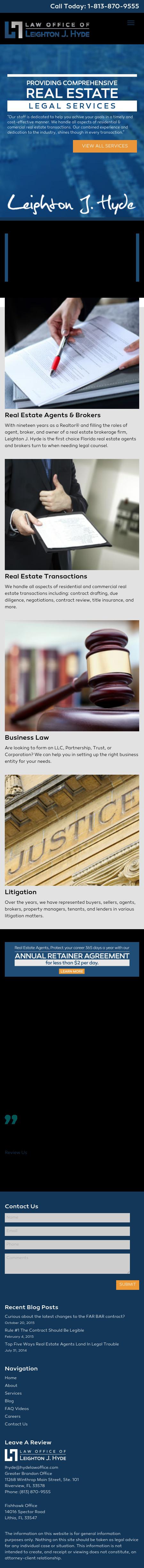 Law Office of Leighton J. Hyde - Tampa FL Lawyers