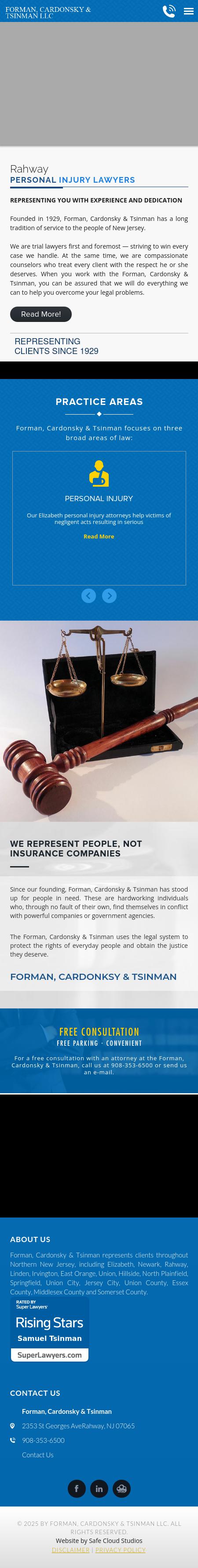 Law Offices of Forman, Cardonsky, & Lawrence - Elizabeth NJ Lawyers