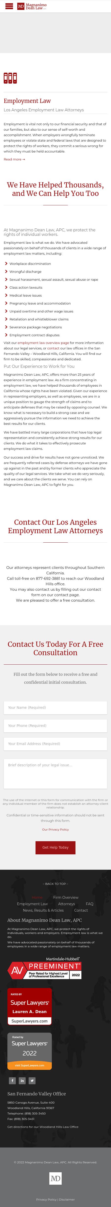 Magnanimo & Dean, LLP - Los Angeles CA Lawyers