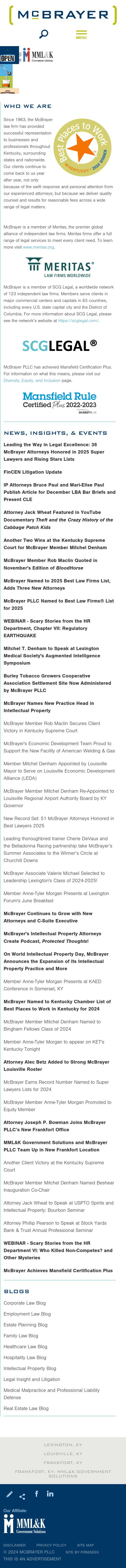 McBrayer, McGinnis, Leslie & Kirkland, PLLC - Louisville KY Lawyers