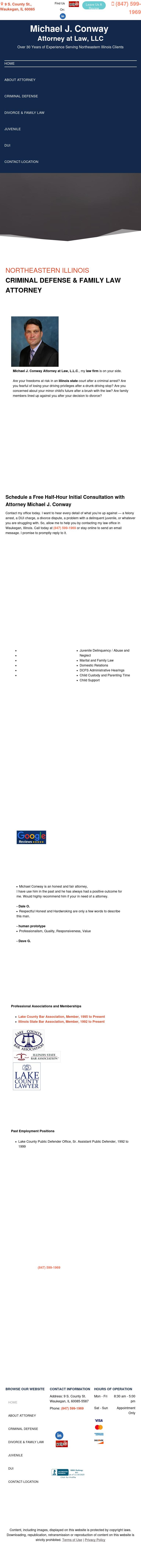 Michael J. Conway Attorney at Law, L.L.C. - Waukegan IL Lawyers