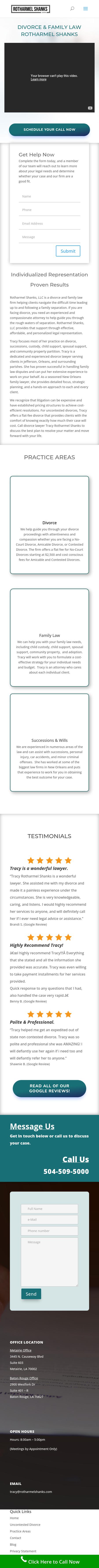 Rotharmel Shanks, LLC - New Orleans LA Lawyers