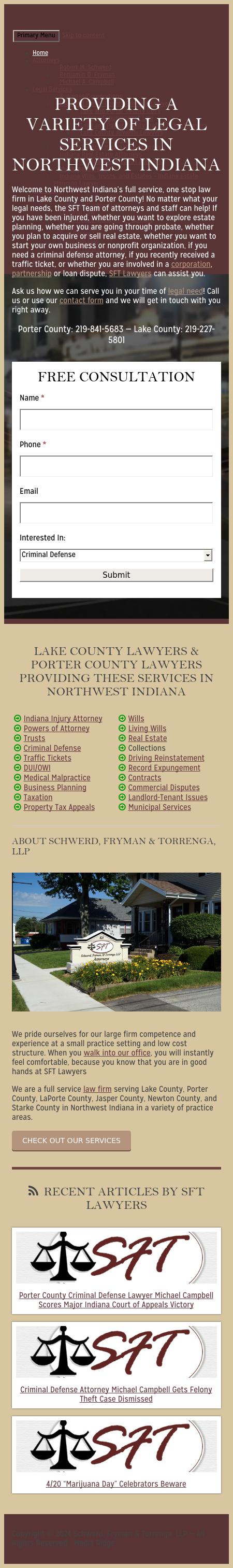 Schwerd, Fryman & Torrenga, LLP - Valparaiso IN Lawyers